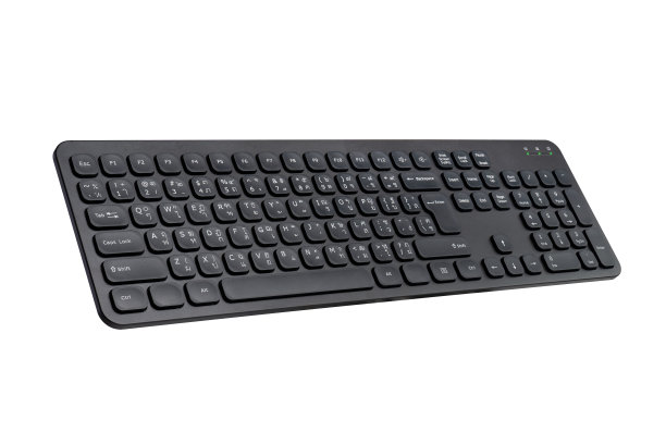 细长的泰国和英语键盘，孤立的白色背景。图片下载