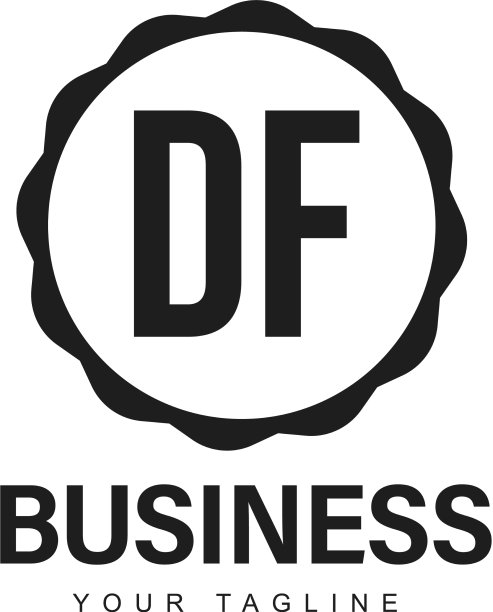 Df最初的标志设计具有抽象风格图片下载