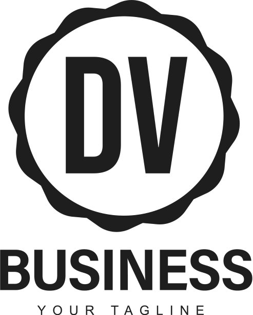 Dv最初的一个抽象风格的标志设计图片下载