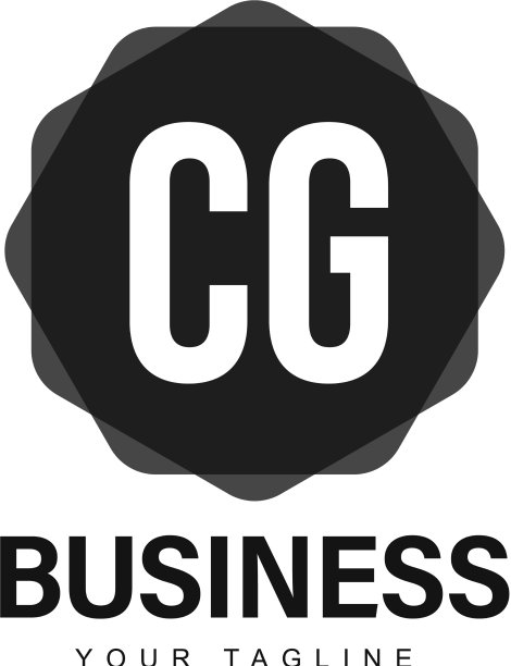 CG最初的标志设计具有抽象风格图片下载