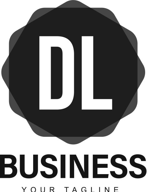 Dl最初的标志设计具有抽象风格图片下载