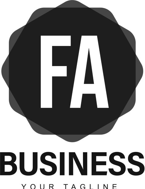 Fa最初的一个标志设计具有抽象的风格图片下载