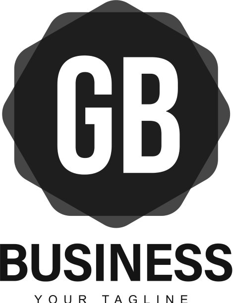 Gb首字母标志设计具有抽象风格图片下载