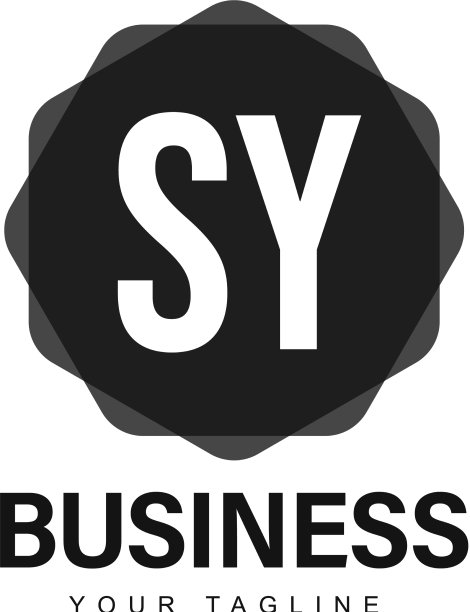 Sy的标志设计具有抽象风格图片下载