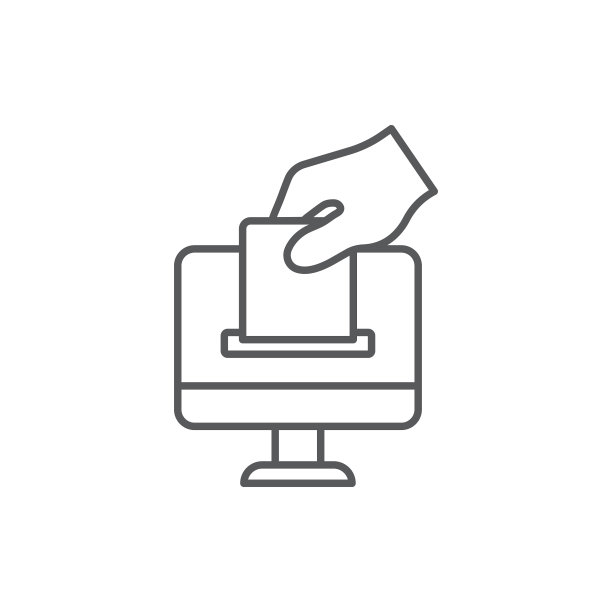 在线监控投票图标颜色线轮廓标志图片下载