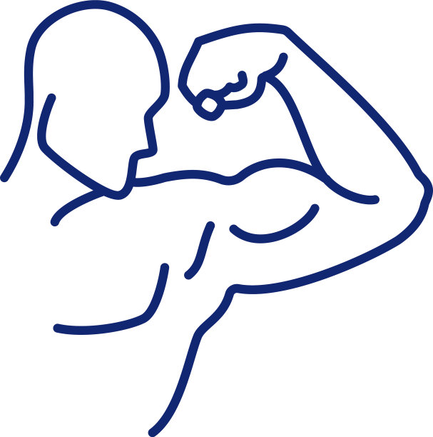 建筑三头肌和二头肌RGB颜色图标图片下载