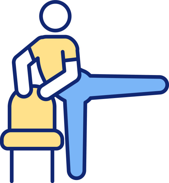 下半身椅子锻炼RGB颜色图标图片下载