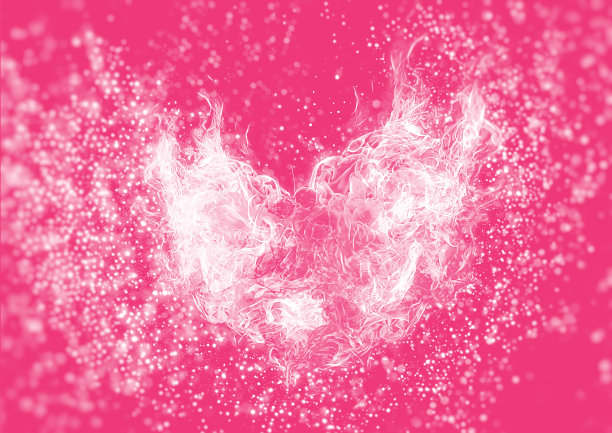抽象的烟心和粉红色的背景图片下载