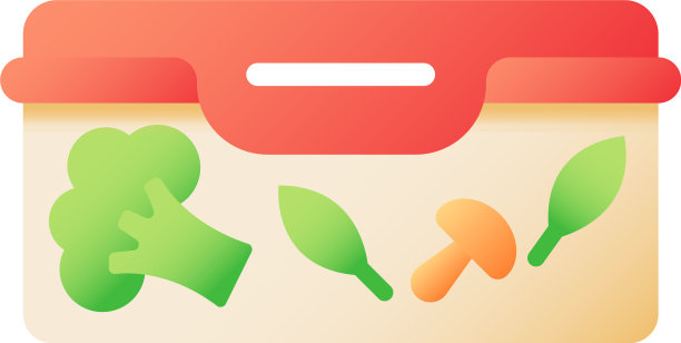 食物储存在容器中颜色平坦图标图片下载