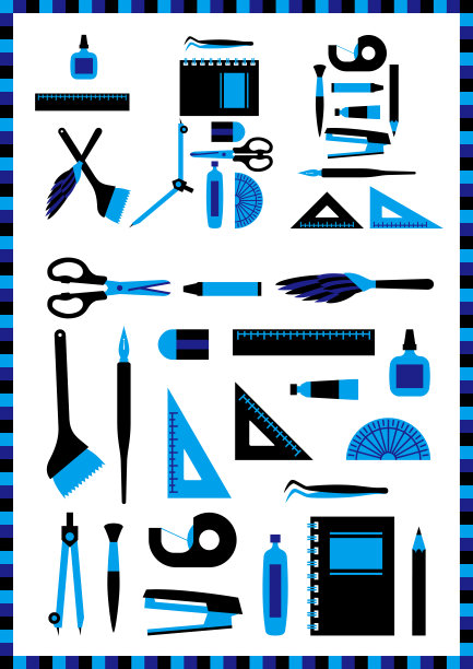 各种文具和工艺工具图片下载
