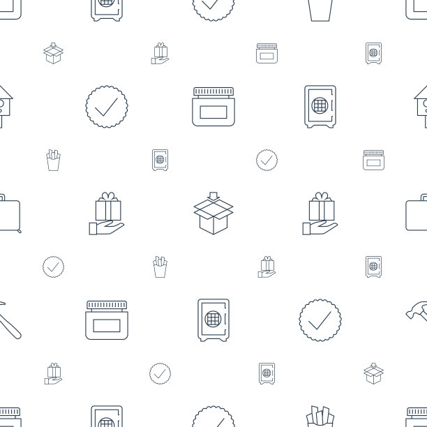 框图标图案无缝白色背景图片下载