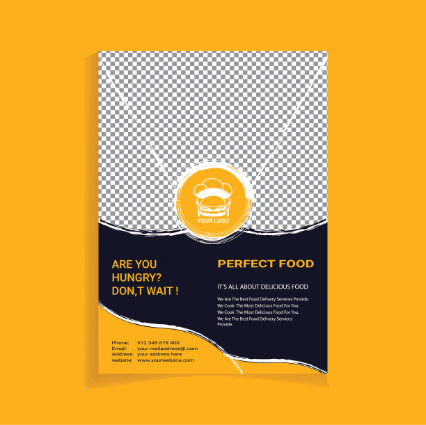 快餐传单设计模板烹饪咖啡馆和图片下载
