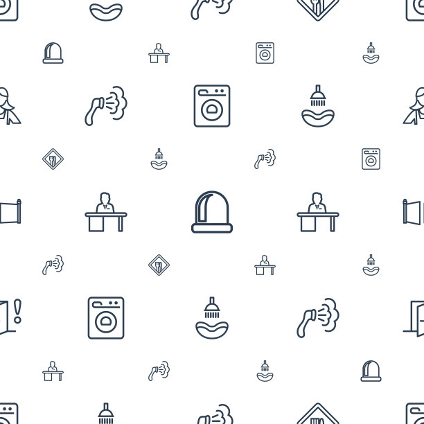 房间图标图案无缝白色背景图片下载