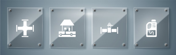 设置排水清洁器瓶工业管道和阀门图片下载