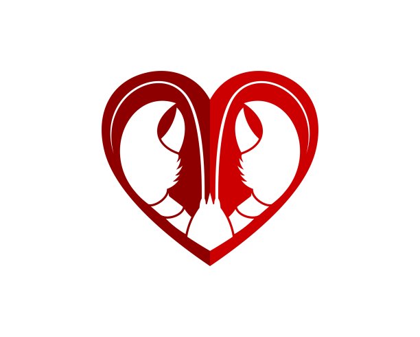 简单的爱情形状，里面有个大龙虾图片下载