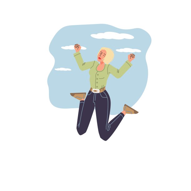 平面卡通人物在愉快的心情，矢量插图的概念图片下载