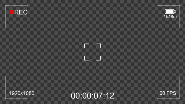 相机rec界面取景器带有透明图片下载