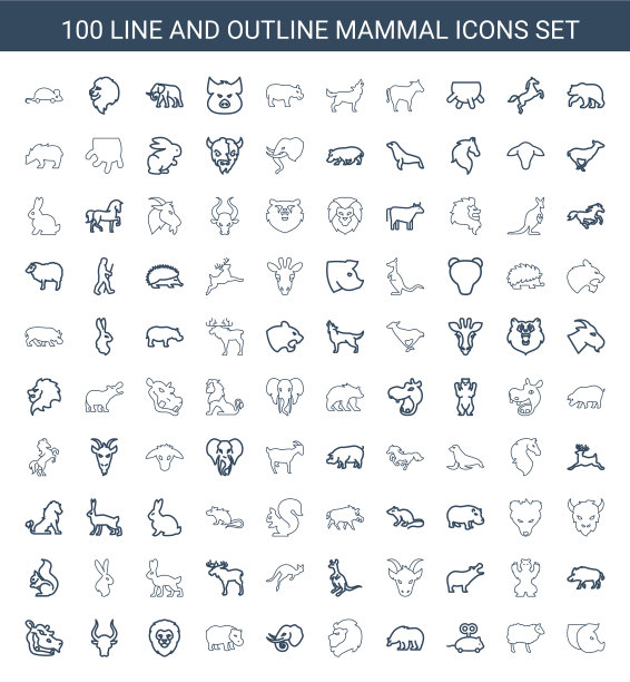 100年哺乳动物图标图片下载