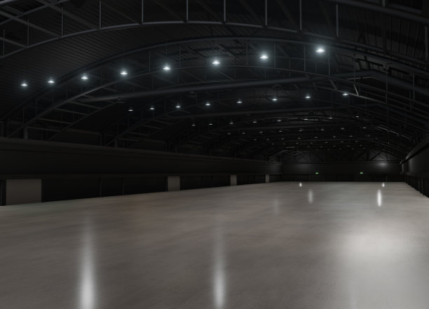 展览中心空荡荡的大厅。展台的背景。3 d渲染。图片下载