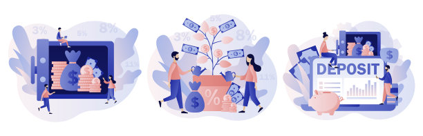 存款概念长期储蓄理财图片下载