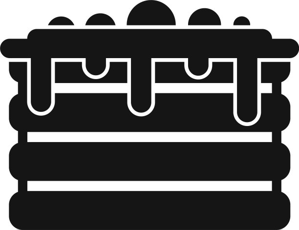 奶油甜蛋糕图标简约风格图片下载