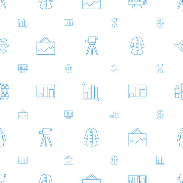 信息图表图标图案无缝白色图片下载