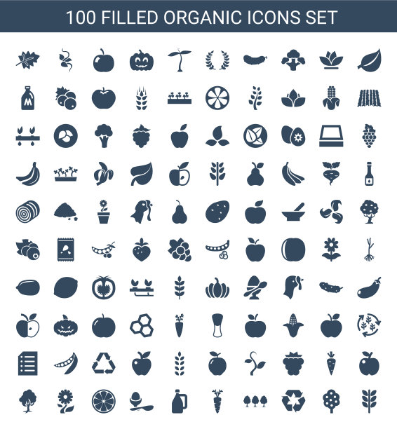 100年有机图标图片下载