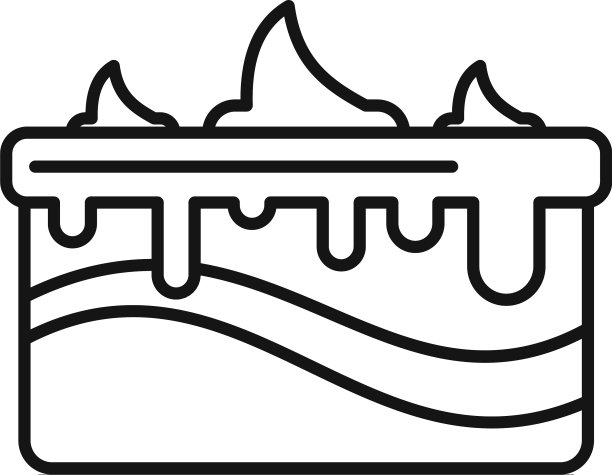 孩子奶油蛋糕图标轮廓风格图片下载