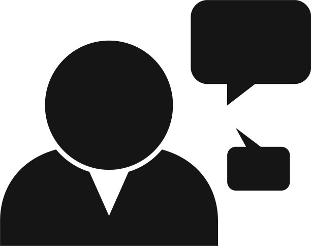 简单风格的聊天图标播音员图片下载