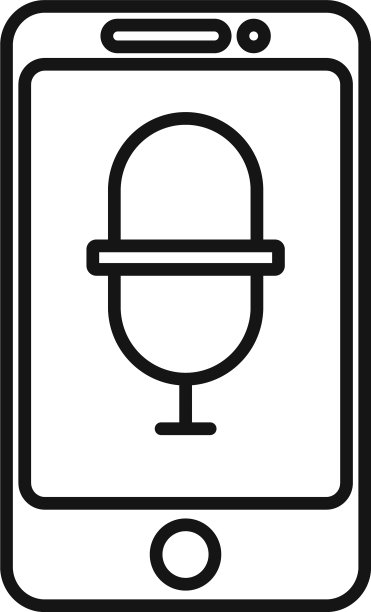 报幕员智能手机图标轮廓风格图片下载