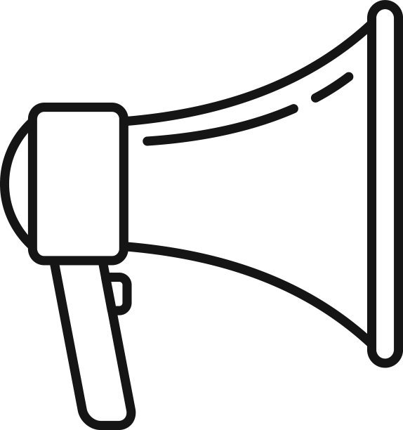 工作室扩音器图标轮廓风格图片下载