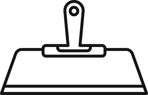 油灰刀油漆图标轮廓风格图片下载