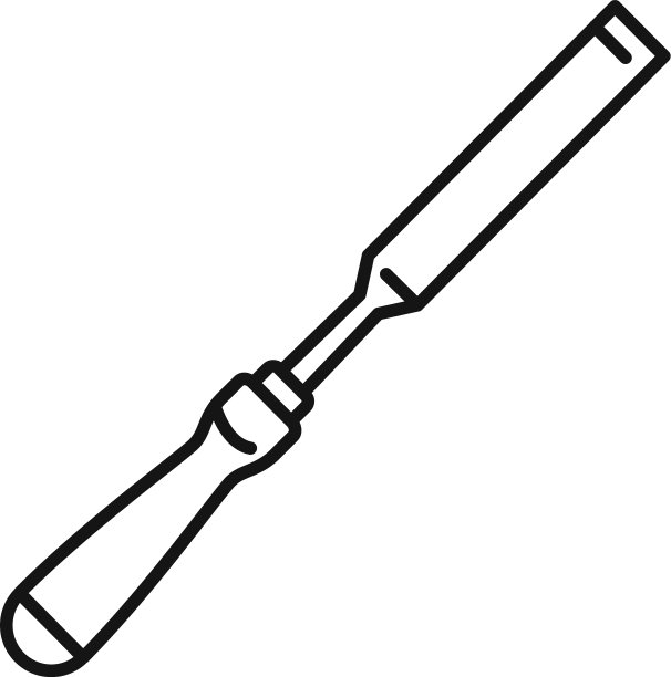 凿子建筑图标轮廓风格图片下载