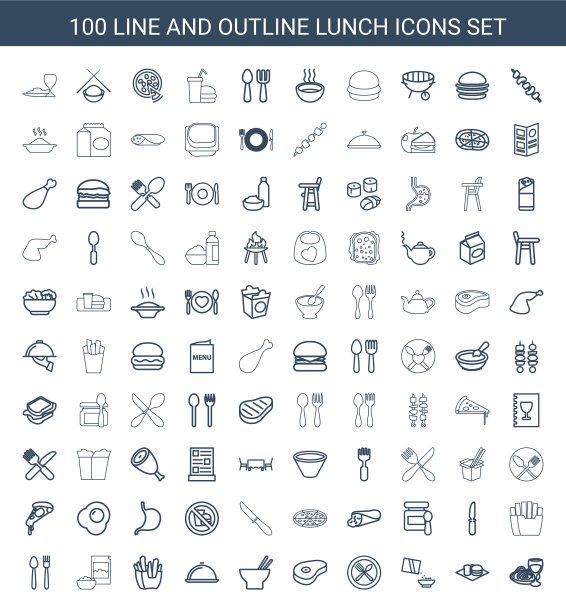 100年午餐图标图片下载