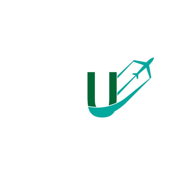 字母u与平面标志图标设计图片下载