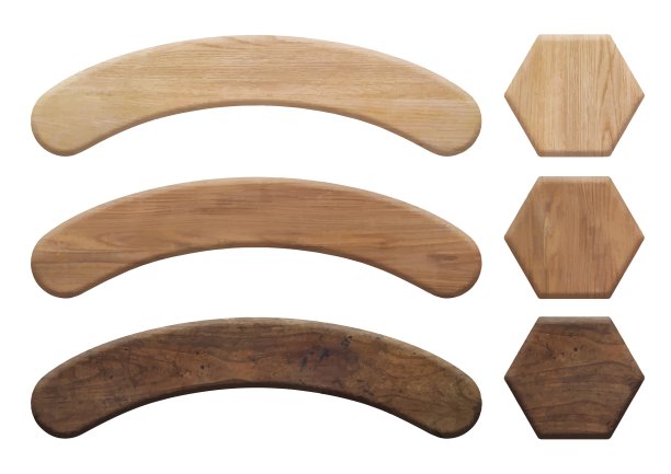 木门和六角形设置图片下载