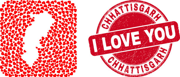 爱划痕徽章和恰蒂斯加尔邦地图图片下载