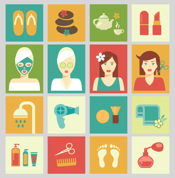 美容护理女性身体spa理发化妆图片下载