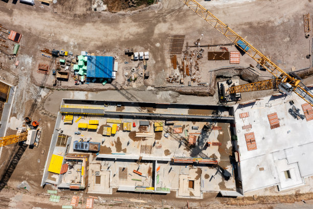 建筑工地的俯视图图片下载