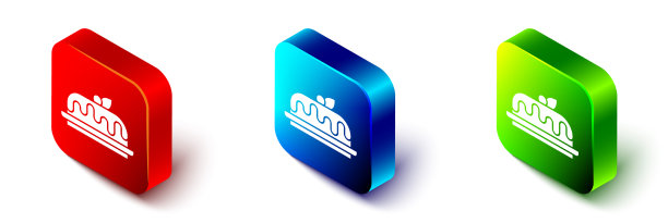 等距蛋糕图标孤立在白色背景图片下载