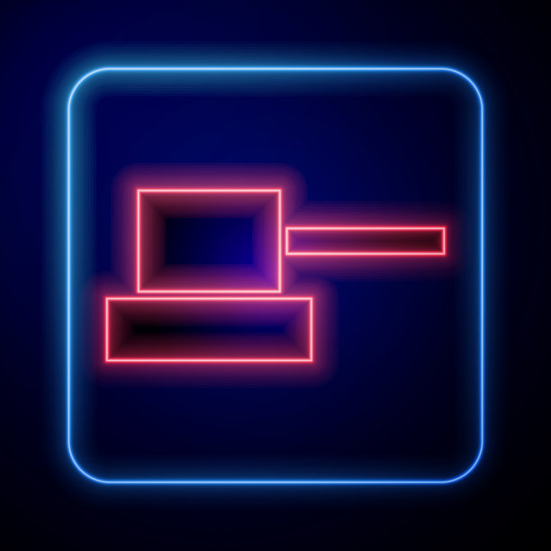 发光的氖气喷雾器可以将喷嘴盖上图标隔离开来图片下载