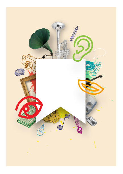 艺术元素上的空白纹章，旗帜图片下载