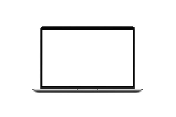 笔记本电脑孤立的白色背景。图片下载