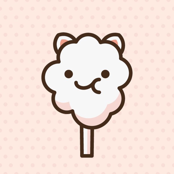 棉花糖表情矢量字符。图片下载