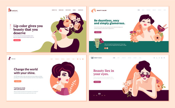 网页设计模板集的美感图片下载
