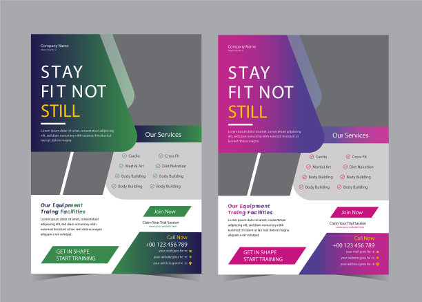 健身传单设计健身宣传传单图片下载