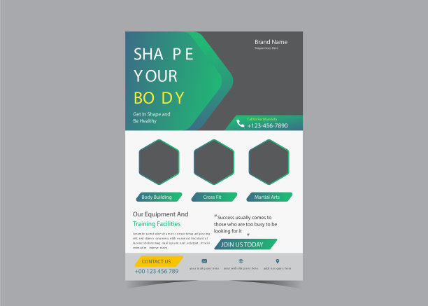 健身传单设计健身宣传传单图片下载