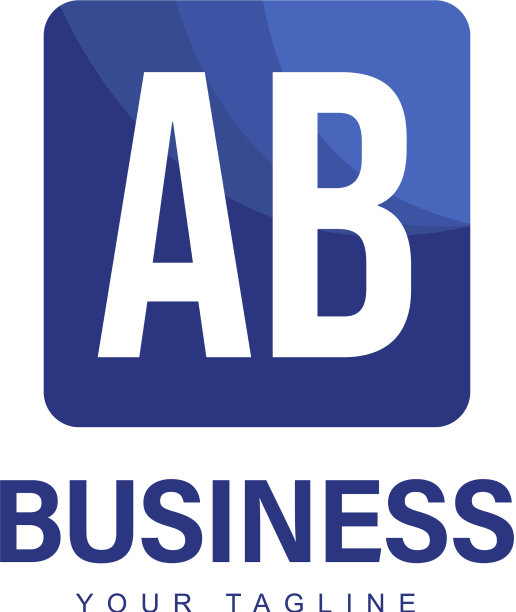 Ab最初的标志设计具有抽象风格图片下载