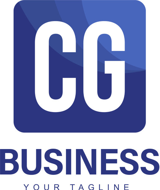 CG最初的标志设计具有抽象风格图片下载