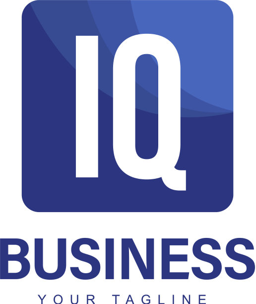 IQ初始标志设计具有抽象风格图片下载